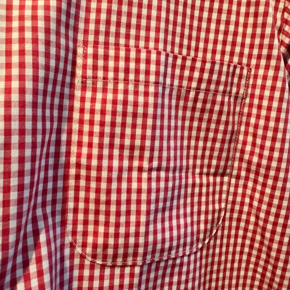 PGA Authentic Preppy Red Gingham Button Down Shirt | Men's Size L - Picture 3 of 12